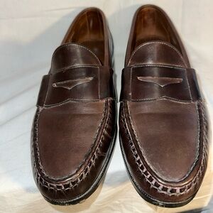 Allen Edmonds Kearney Penny Loafers Men’s Size 9.5 D Brown Leather Dress Shoes